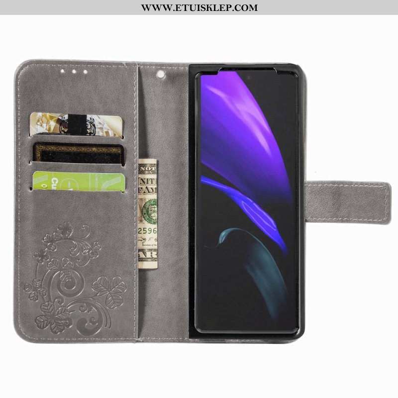 Etui Na Telefon Pokrowce do Samsung Galaxy Z Fold 4 Wzór Koniczyny Z Paskiem